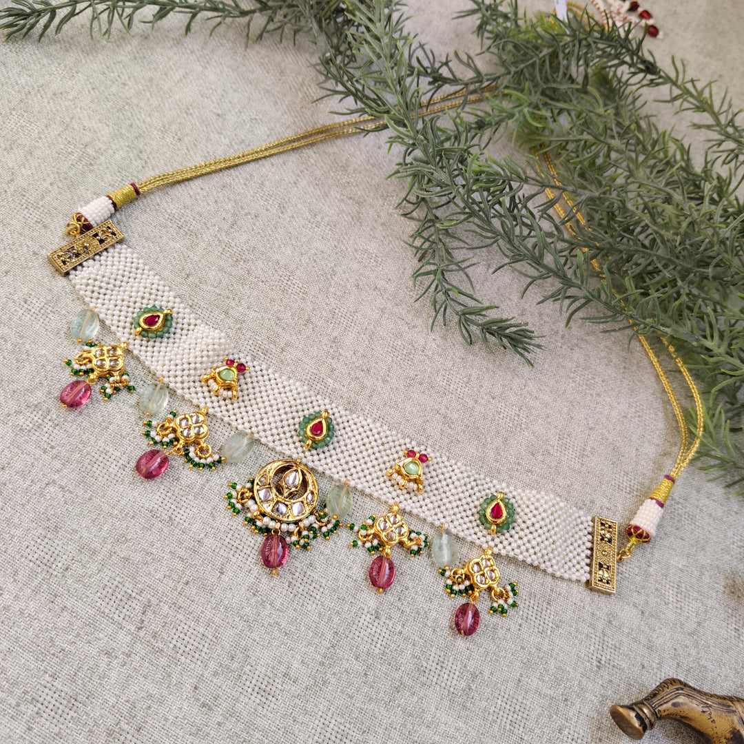 Rangoli Brass Necklace