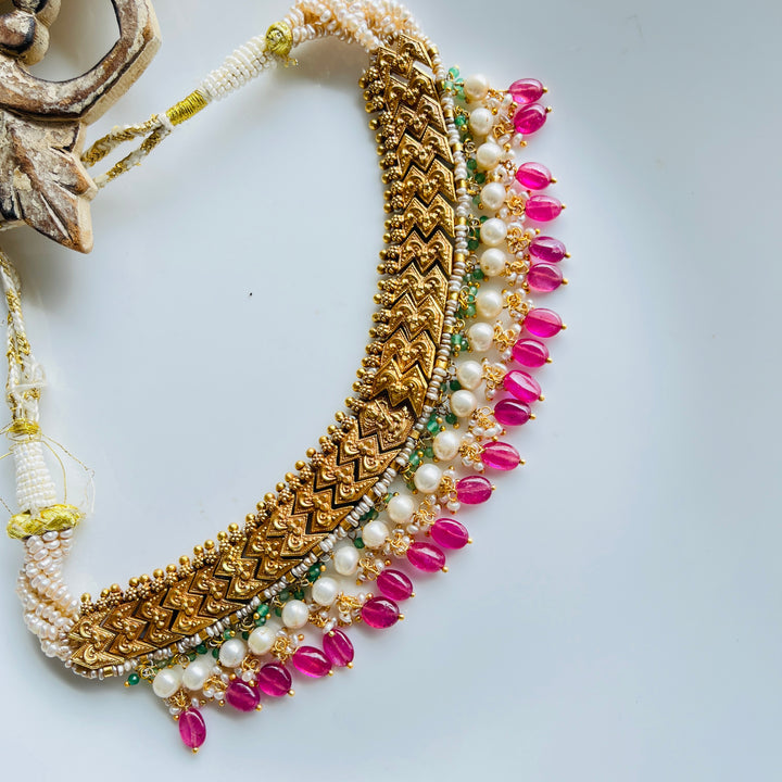 Noor Elegance Silver Necklacee