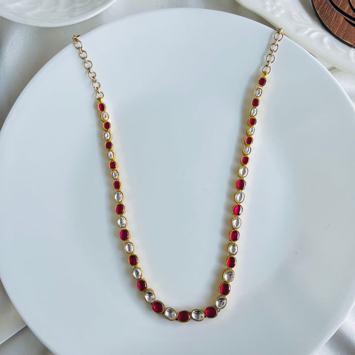 Ahika Ethnic Silver Necklace