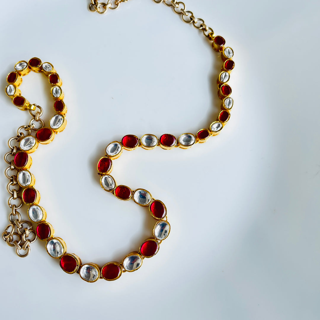 Ahika Ethnic Silver Necklace