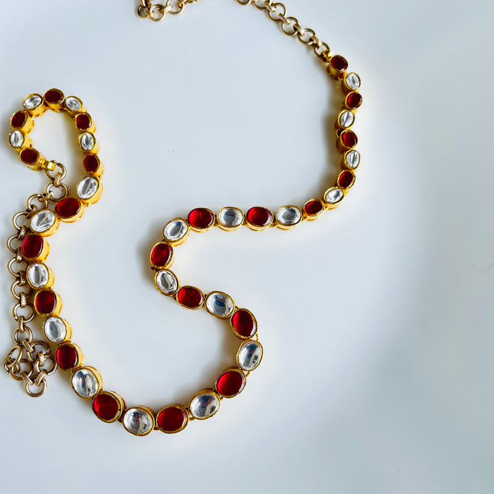 Ahika Ethnic Silver Necklace