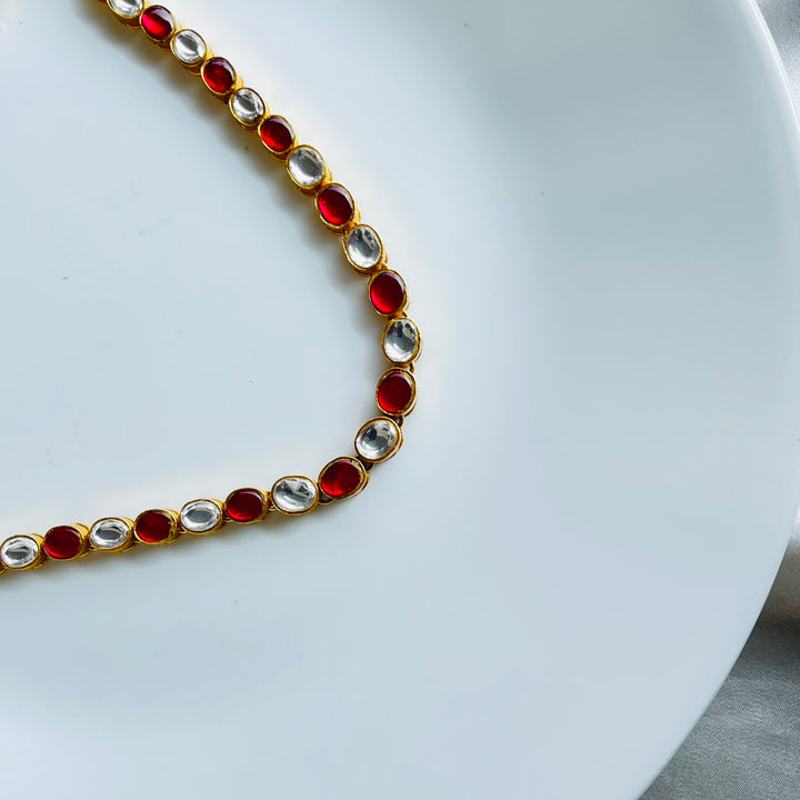 Ahika Ethnic Silver Necklace