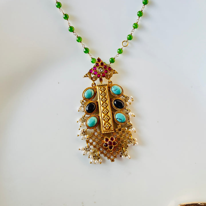 Saanvi Designer Silver Necklace