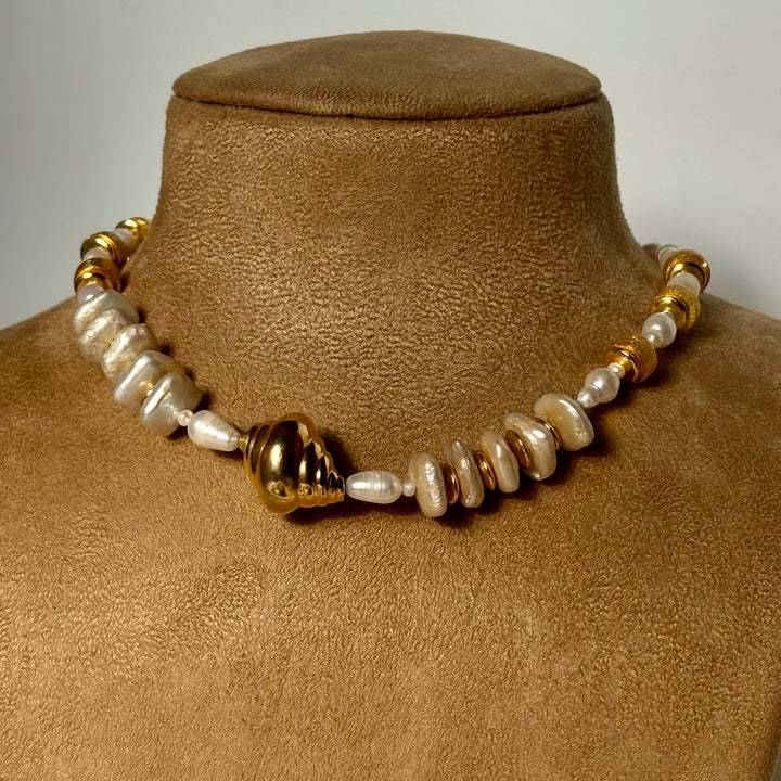 Golden Seashell Necklace