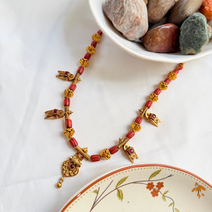 Manjari Silver Necklace