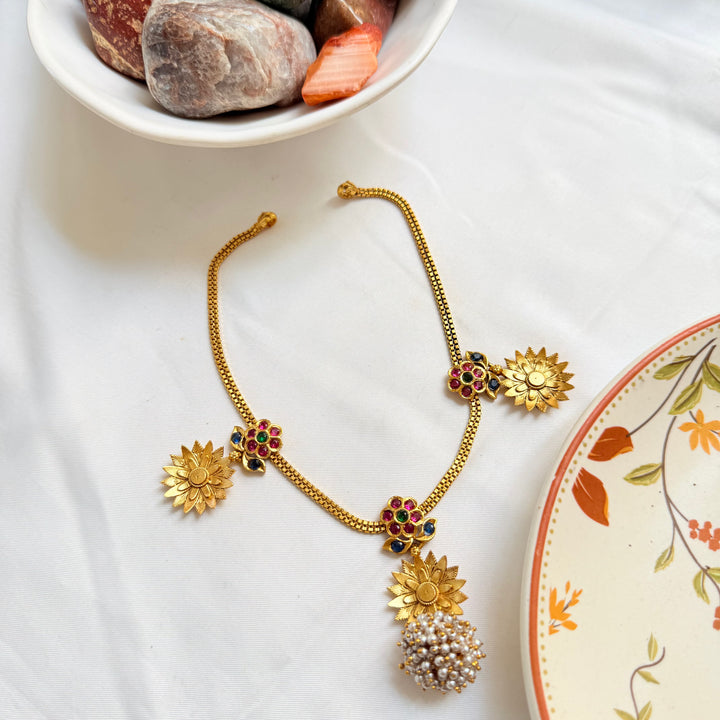 Chaitra Silver Necklace