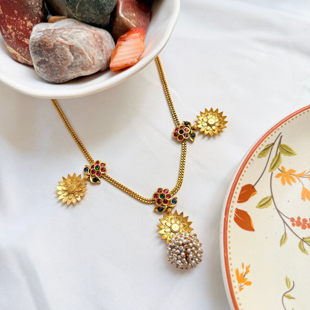 Chaitra Silver Necklace