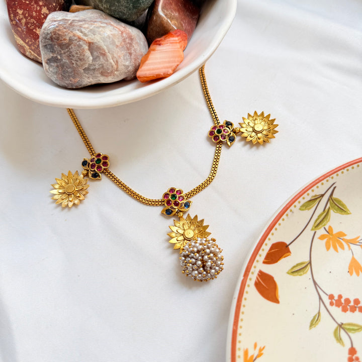 Chaitra Silver Necklace