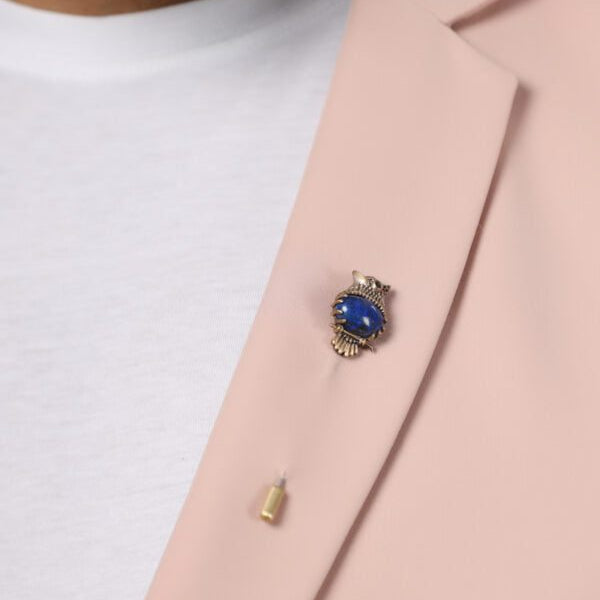 Blue Owlet Lapel Pin