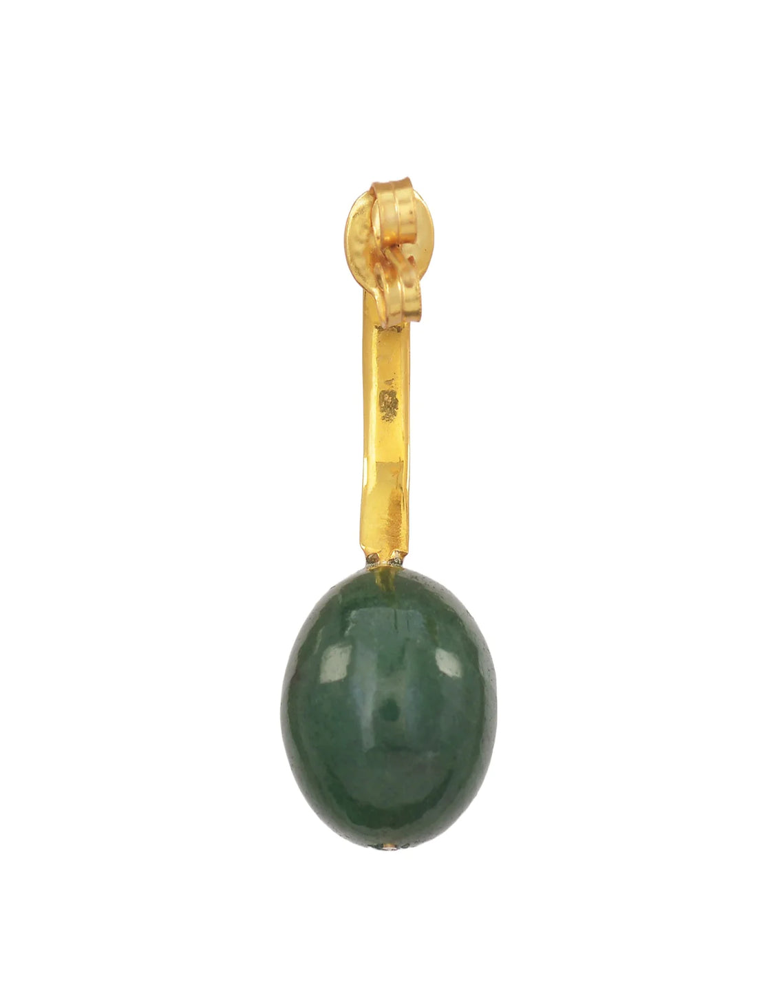 Aventurine Enamel Ball Earrings