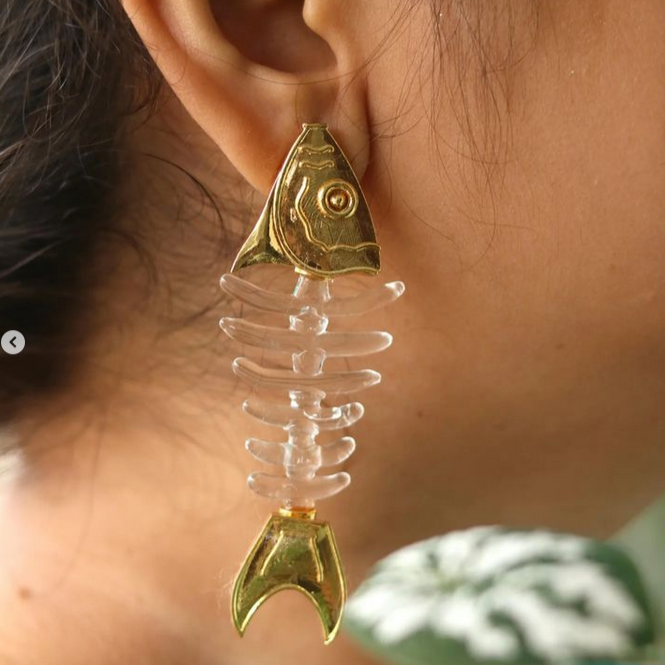 Fish Bone Earrings