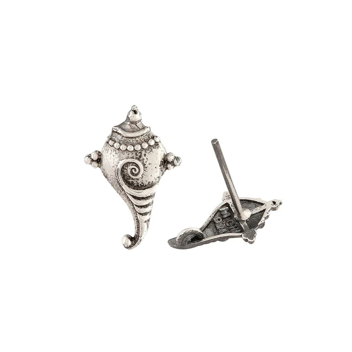 Shankha Silver Earrings