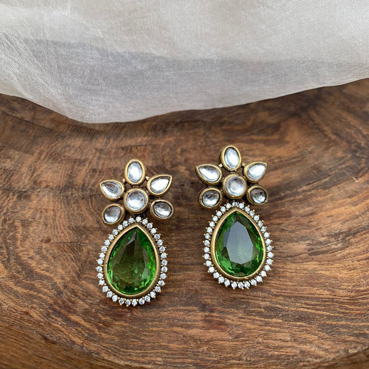 Emerald Marble Studs