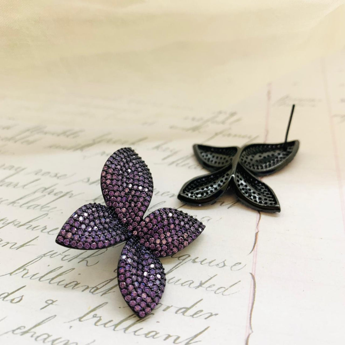 Bora Petal Sparkle Studs