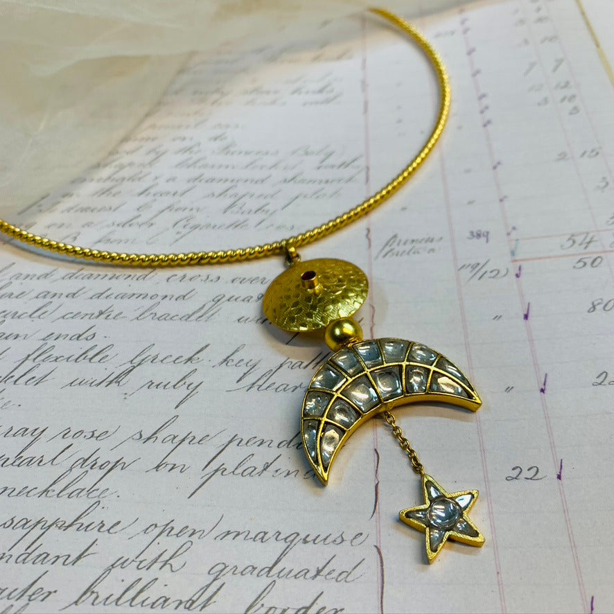 Golden Celestial Charm Choker