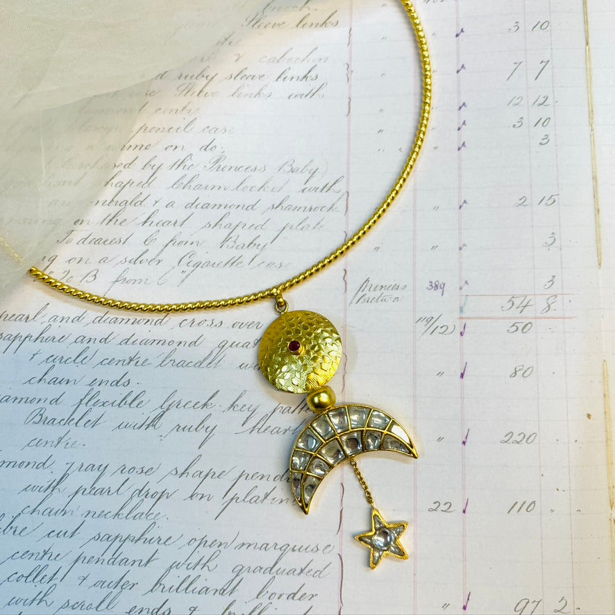 Golden Celestial Charm Choker