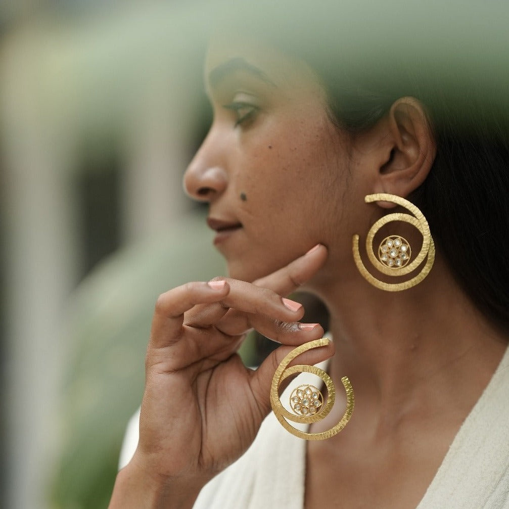 Spiral Floral Studs