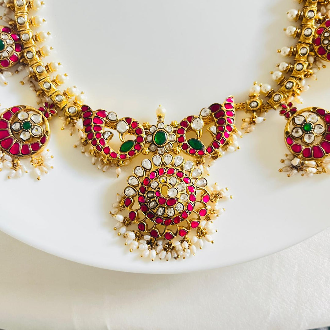 Kalyani Jadau Silver Necklace