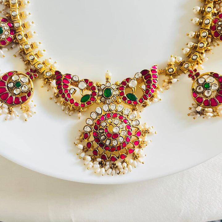 Kalyani Jadau Silver Necklace