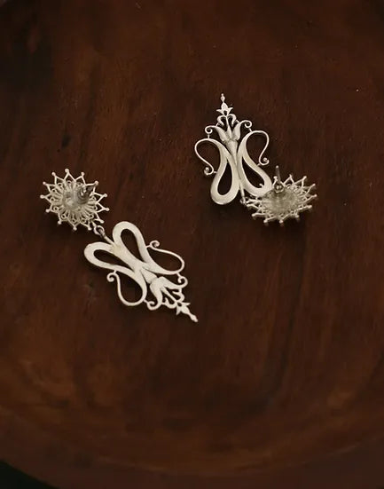 The Aam Kalka Earrings (silver Polished)