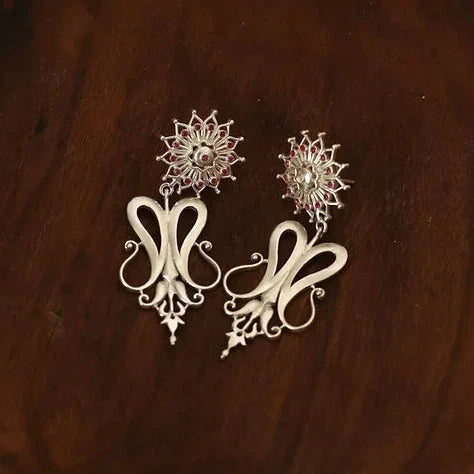 The Aam Kalka Earrings (silver Polished)