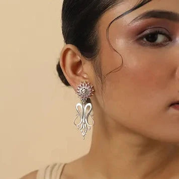 The Aam Kalka Earrings (silver Polished)