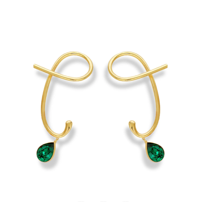 Eternal Echo Earrings (Emerald Green)