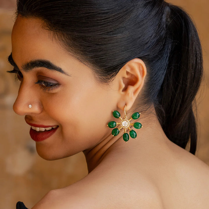 Green Chakri Earrings