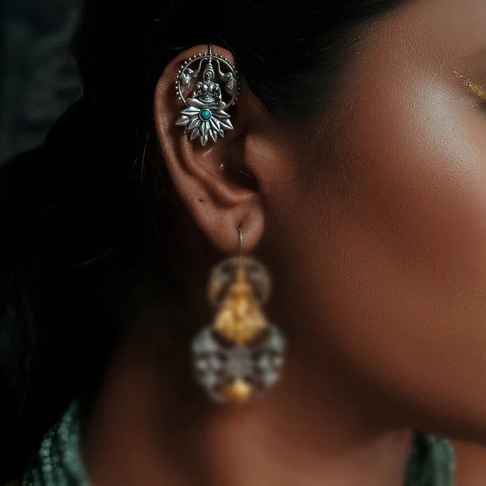 Padmalakshmi Silver Earrings/Bugadi