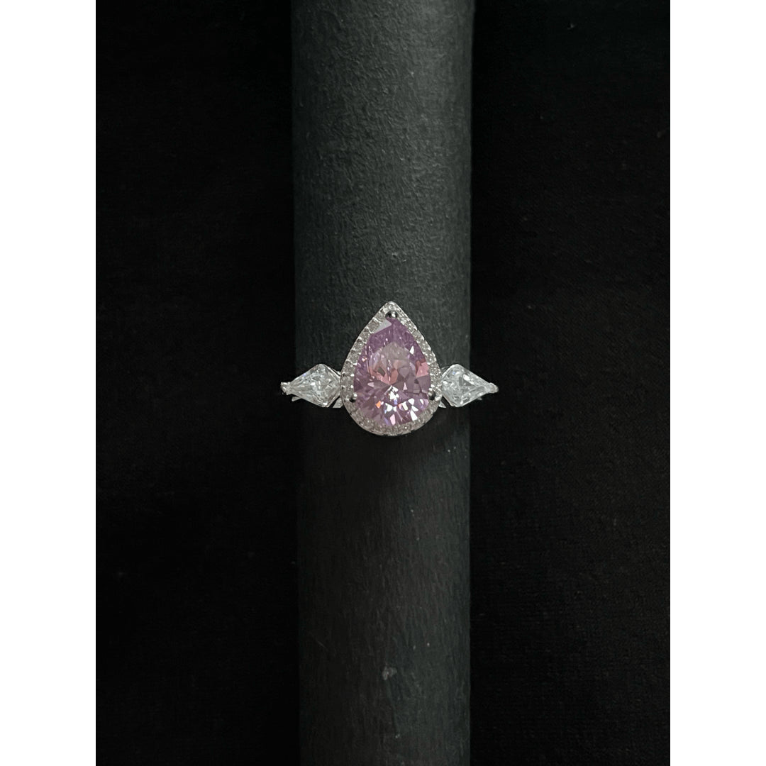 PEAR SHAPED PINK SAPPHIRE RING