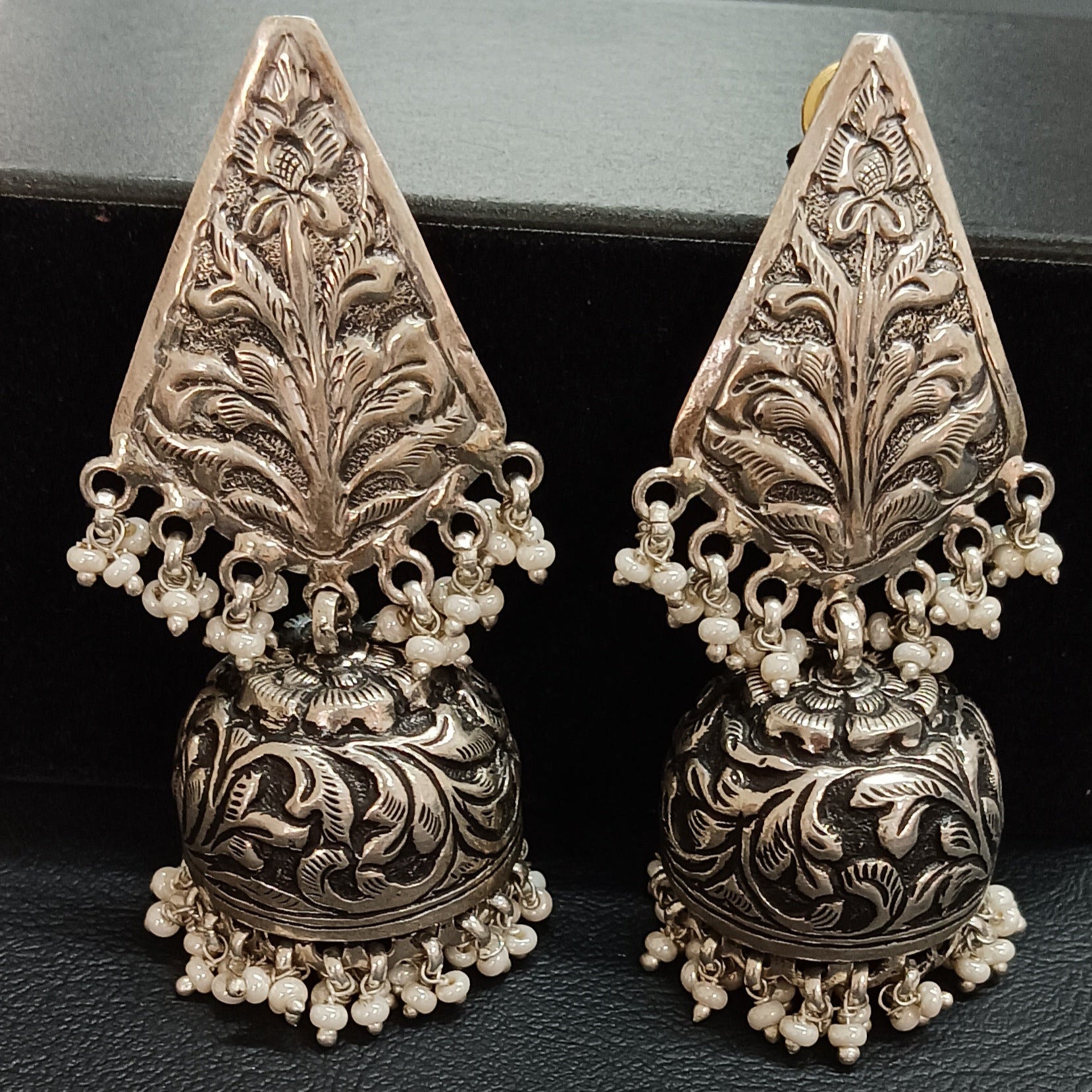 Oxidized Jhumka earrings for girls and women. Fashionable Jhumkas at very  reasonable price