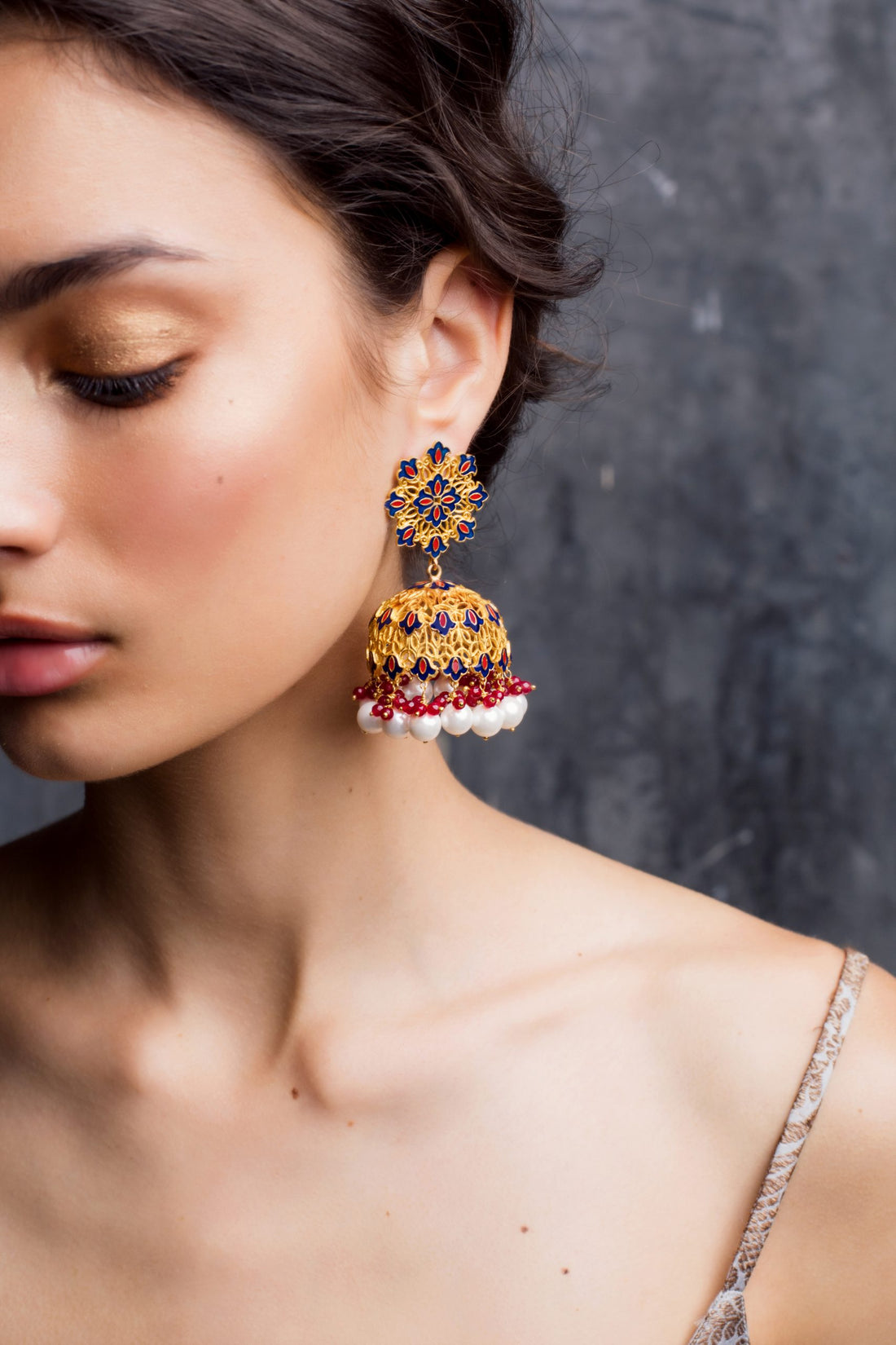 Back to Roots Floral Jhumkis