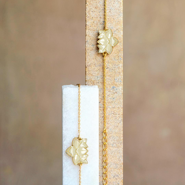 Ivory Lotus Bracelet