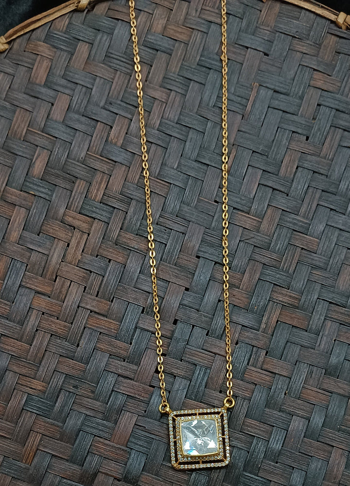 Sqare Pendant with Chain