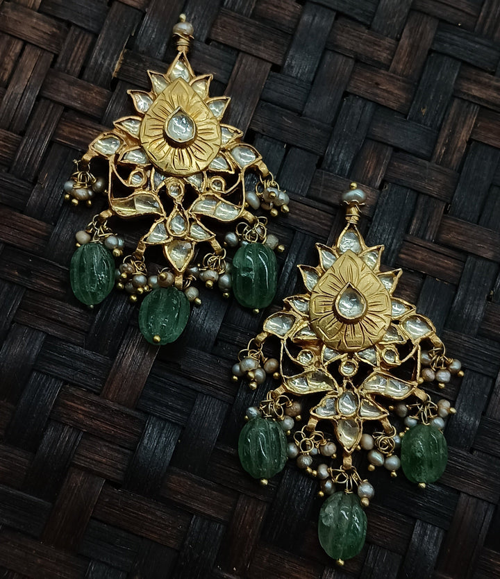 Charu Green Drop Earrings