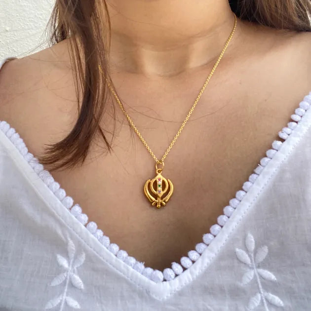 Khanda Pendant with Chain