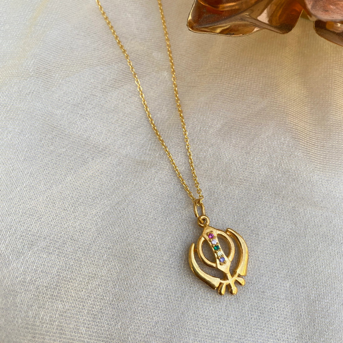 Khanda Pendant with Chain