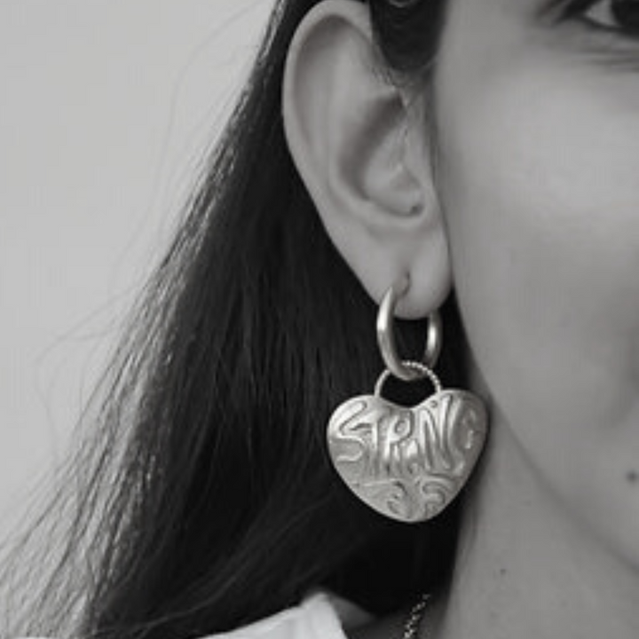 Strong AF Earrings (Silver)