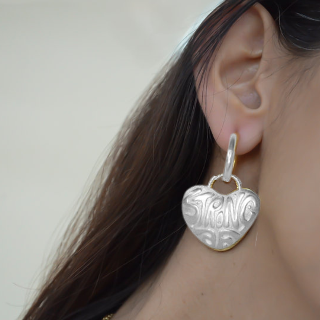 Strong AF Earrings (Silver)