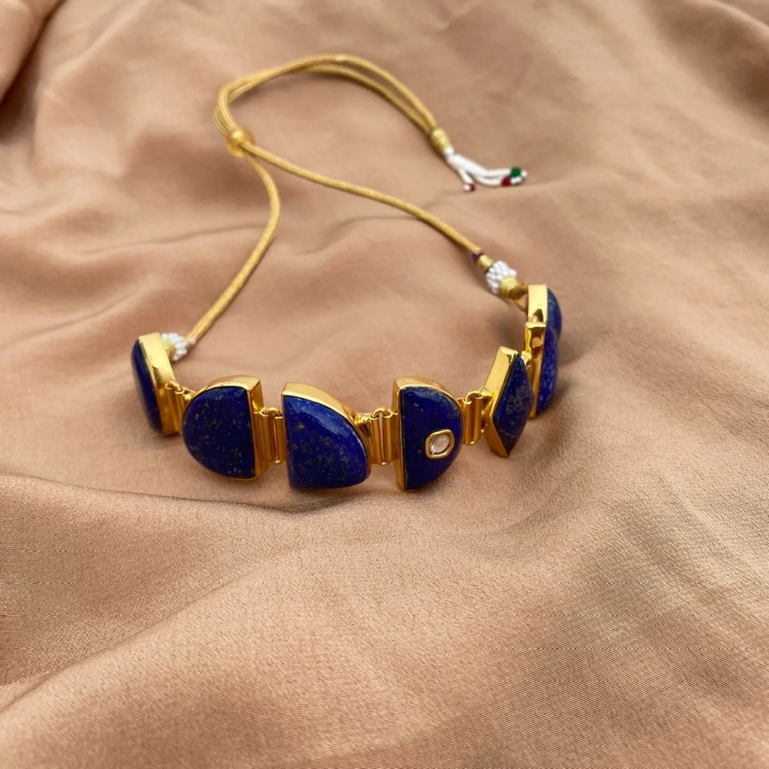 Marwar Lapis - Polki Choker